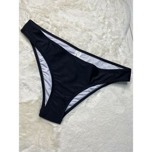 CUPSHE Solid Black Bikini Bottom Size L NWT
